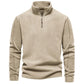 Stand-collar Zippered Sweatshirt With Fleece