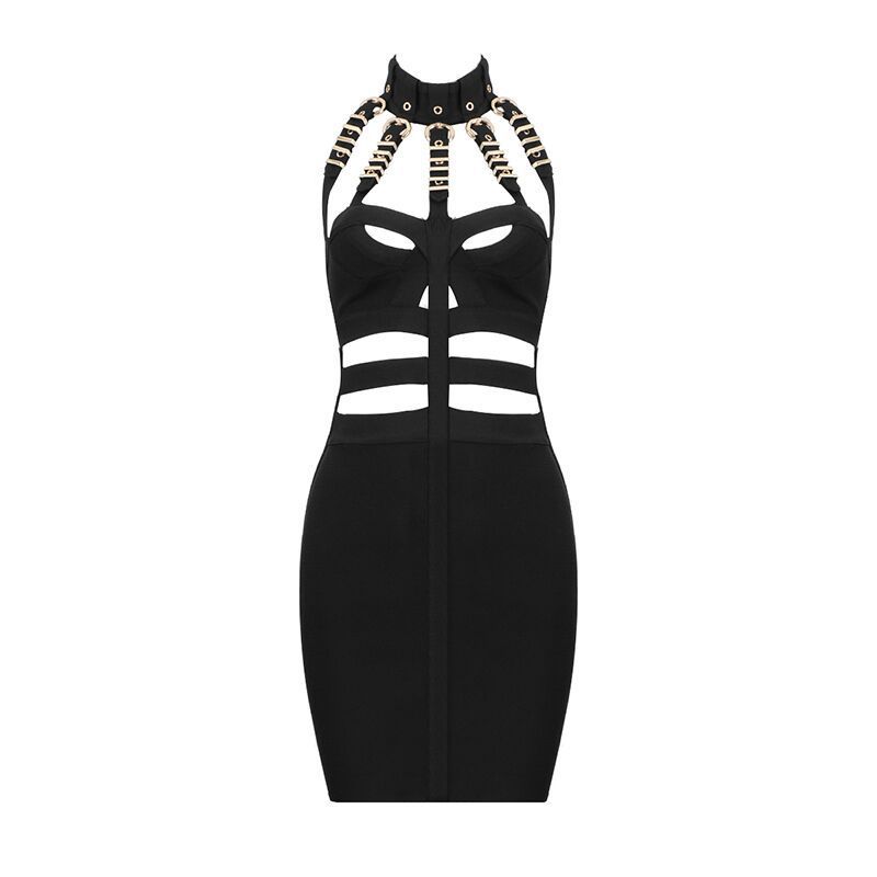 PALOMA - Chocker Bandage Mini Dress