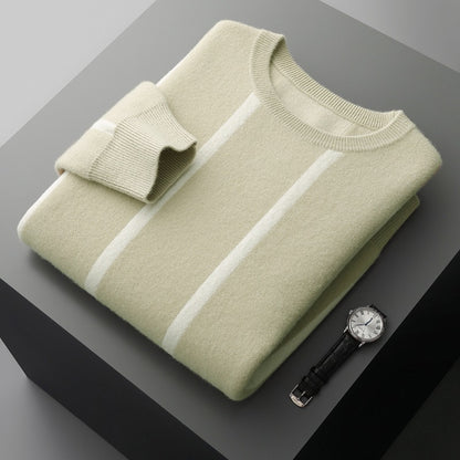 Round Neck Thickening Knitted Sweater Loose Casual Wool Tops