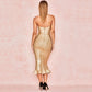 ADDY - Tub Top Ruffled Fishtail Bandage Dress