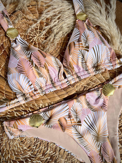 Gold Leaves Print Set