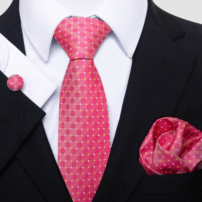 TIE - Business Fashion Square Scarf Cufflinks Set