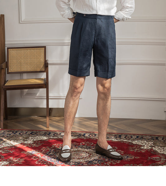 Linen Breathable Shorts Lightweight Italian Casual Naples