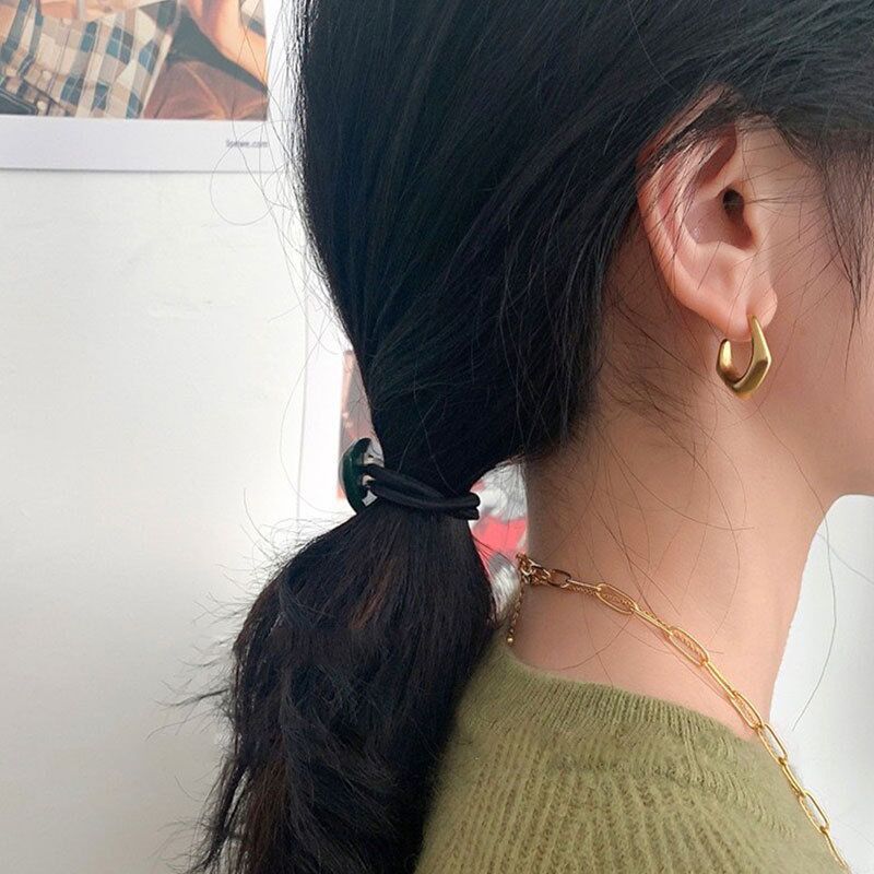 EARRINGS - Retro Geometric Irregular Hoops
