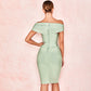 ENYA - V-neck sexy bag hip dress