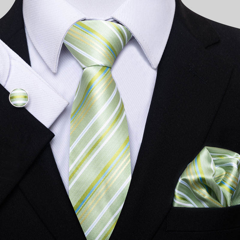 TIE - Business Fashion Square Scarf Cufflinks Set