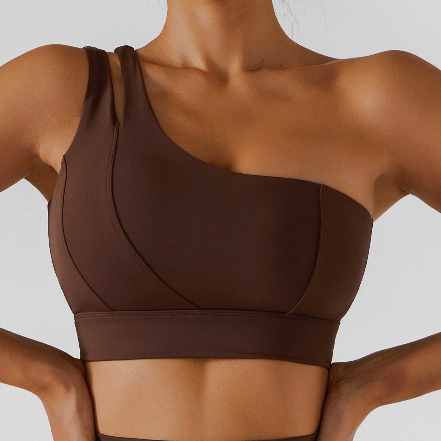 One-shoulder Yoga Top