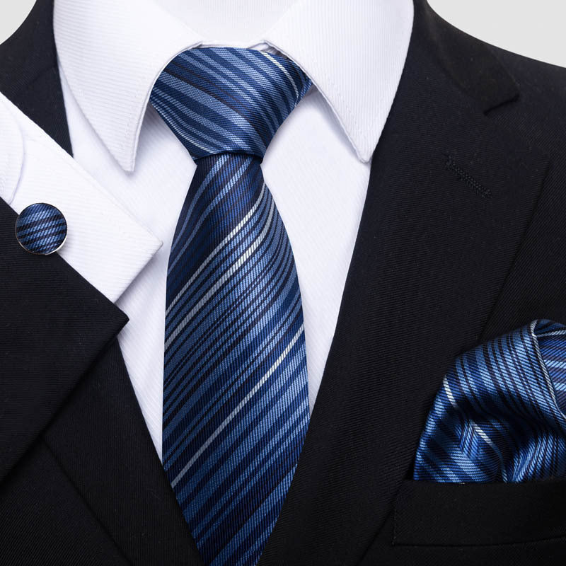 TIE - Business Fashion Square Scarf Cufflinks Set