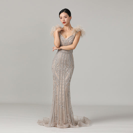 HAZEL - High-end Handmade Beaded Gown