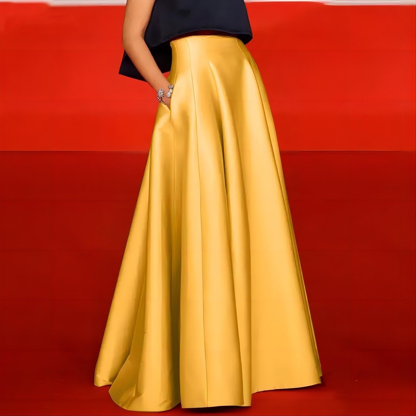 Spring And Autumn Long Skirt Elegant High Waist