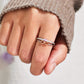 Heart Zircon Double-Layered Ring