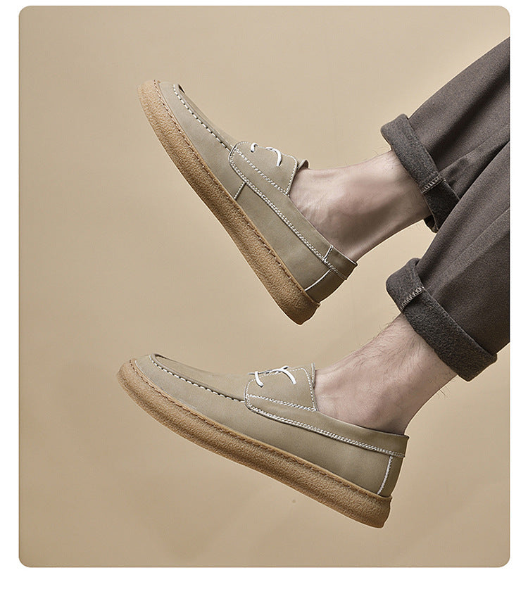Men's Plus Size Breathable Vintage All-match Fashion Cattle hide Leather Casual Shoes