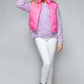 Zip Up Turtleneck Shiny Quilted Vest
