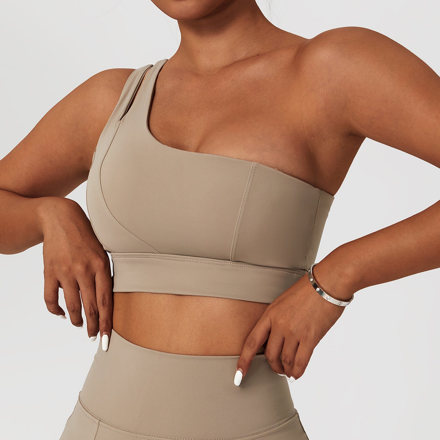 One-shoulder Yoga Top