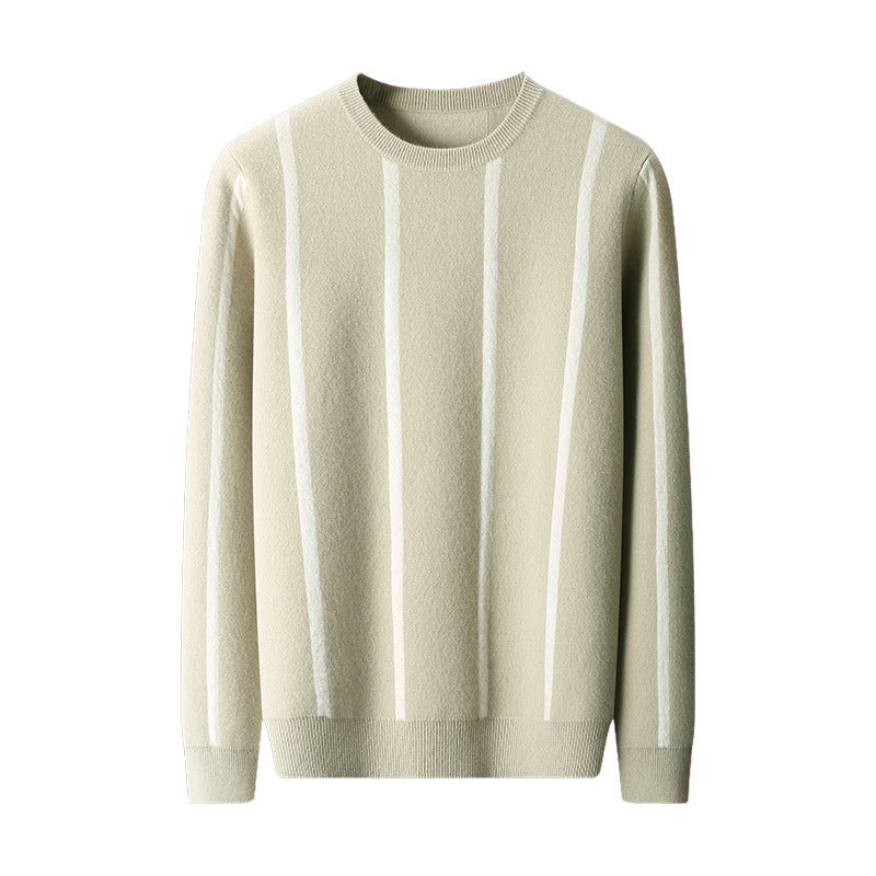 Round Neck Thickening Knitted Sweater Loose Casual Wool Tops
