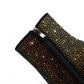 Rhinestone Tiger Tooth Skull Booties - Black & Gold, Black & Silver