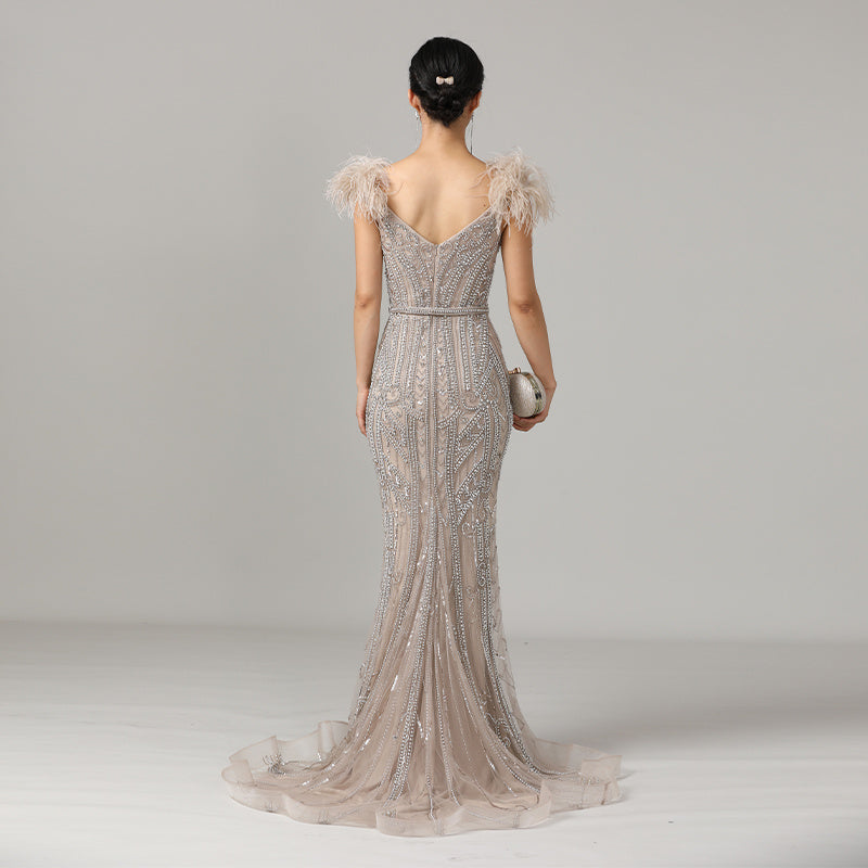 HAZEL - High-end Handmade Beaded Gown