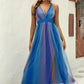 LILLY - Crisscross Backless Mesh Dress