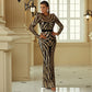 MILANIA -  Sequined Round Neck Dress