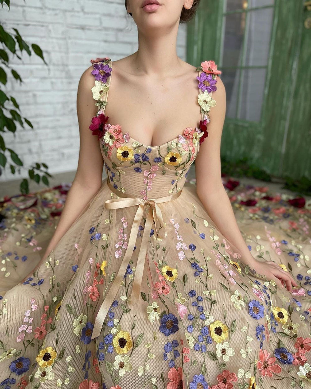 KATE - Exquisite 3D Flowers Prom Dress