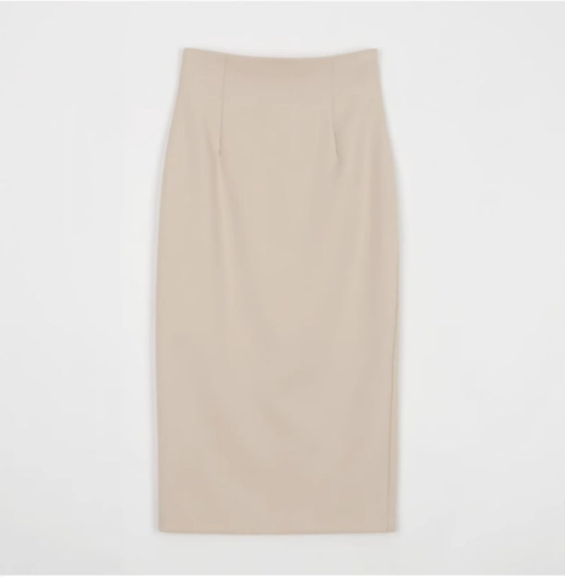Classic Solid Color Casual High Waist Hip Hugging Long Skirt