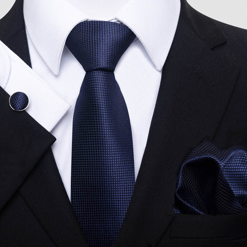 TIE - Business Fashion Square Scarf Cufflinks Set
