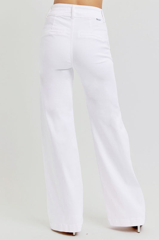RISEN Tummy Control Wide Leg Jeans