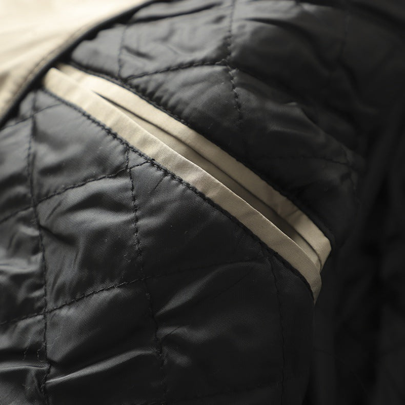 Windproof Waterproof Thickened Thermal Quilted Mid-length Trench Coat
