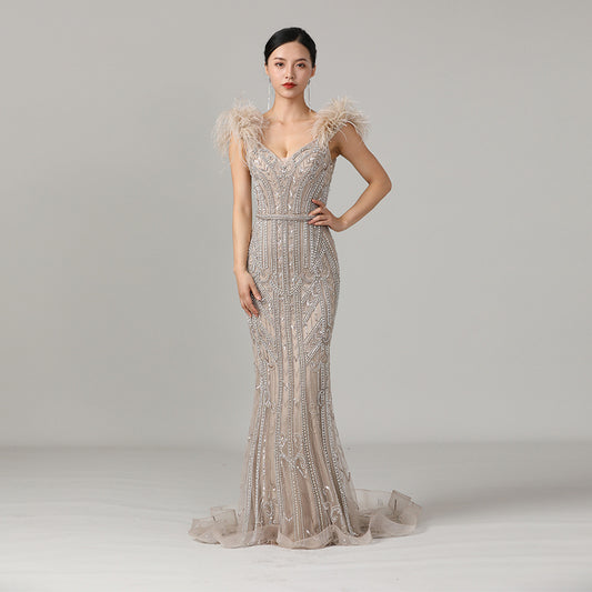 HAZEL - High-end Handmade Beaded Gown