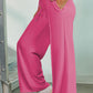 Drawstring Wide Leg Pants with Pockets