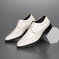 Block Carved Casual Leather Shoes