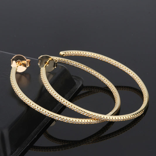 EARRINGS - Creative Sparkling Zircon Hoops