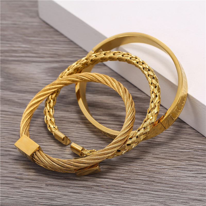 BRACELET - Three Stainless Steel