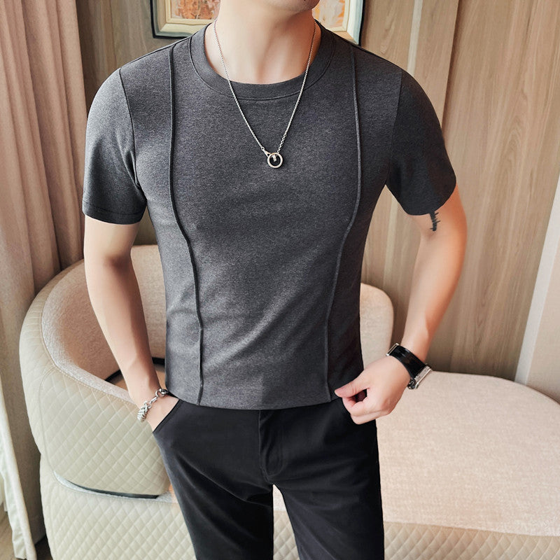 Round Neck Thin Stretch Short Sleeve T-shirt