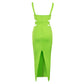 SEANNA  - Sling Green Bandage Dress