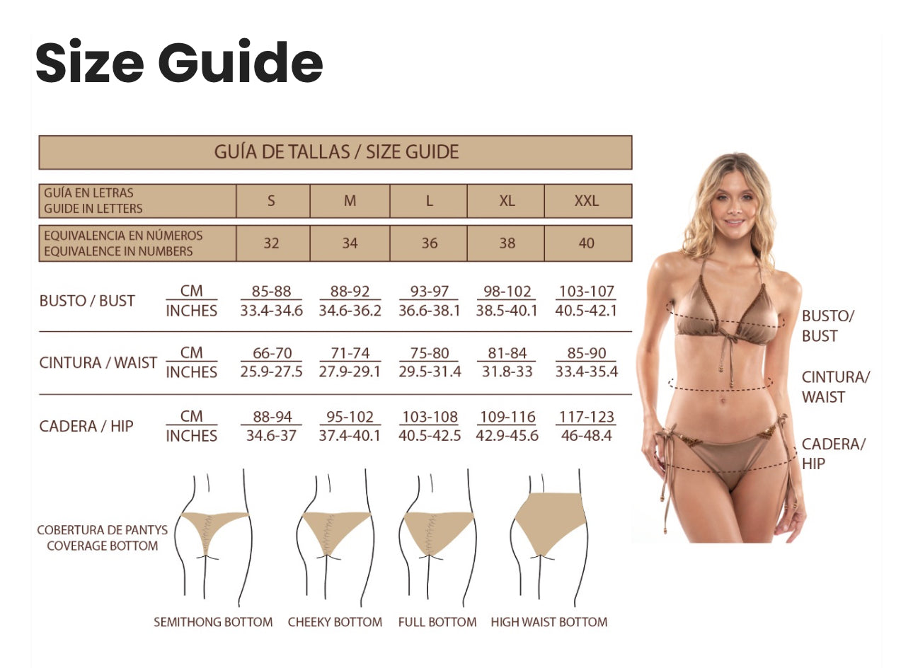Brilliant Light Gold Semi-Thong Set