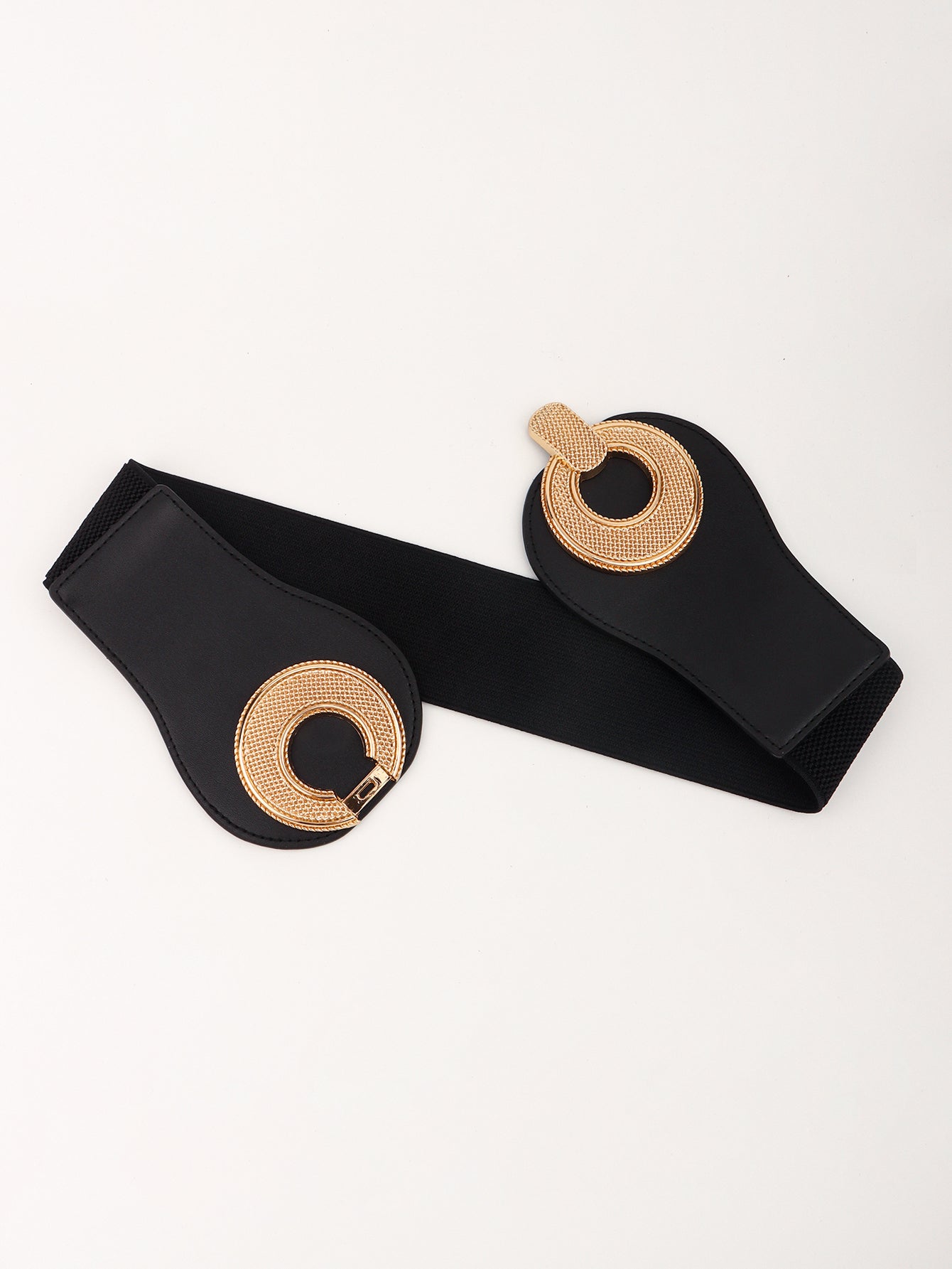 BELT - Alloy Buckle Elastic PU Leather