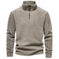 Stand-collar Zippered Sweatshirt With Fleece