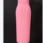 Classic Solid Color Casual High Waist Hip Hugging Long Skirt