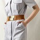 BELT - Geometric Buckle Elastic Wide