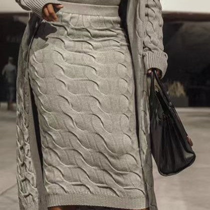 European Knitted Slim Sexy Hip Skirt