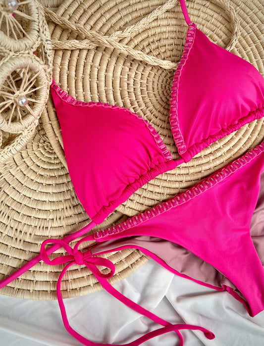 PINK Matte Semi-Thong Set