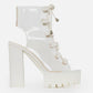 High Heels Lace Up Open Toe Sandals