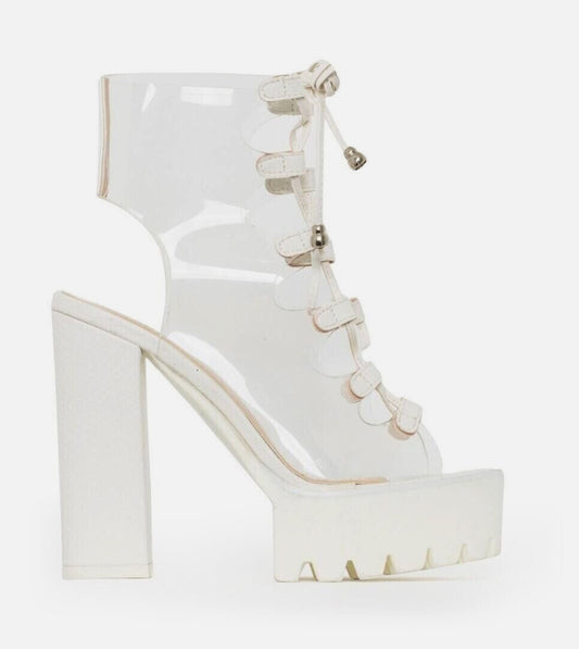 High Heels Lace Up Open Toe Sandals