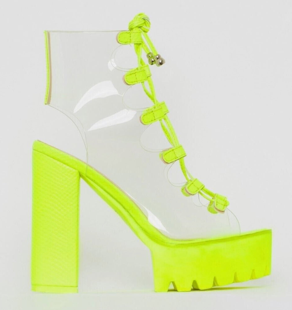 High Heels Lace Up Open Toe Sandals