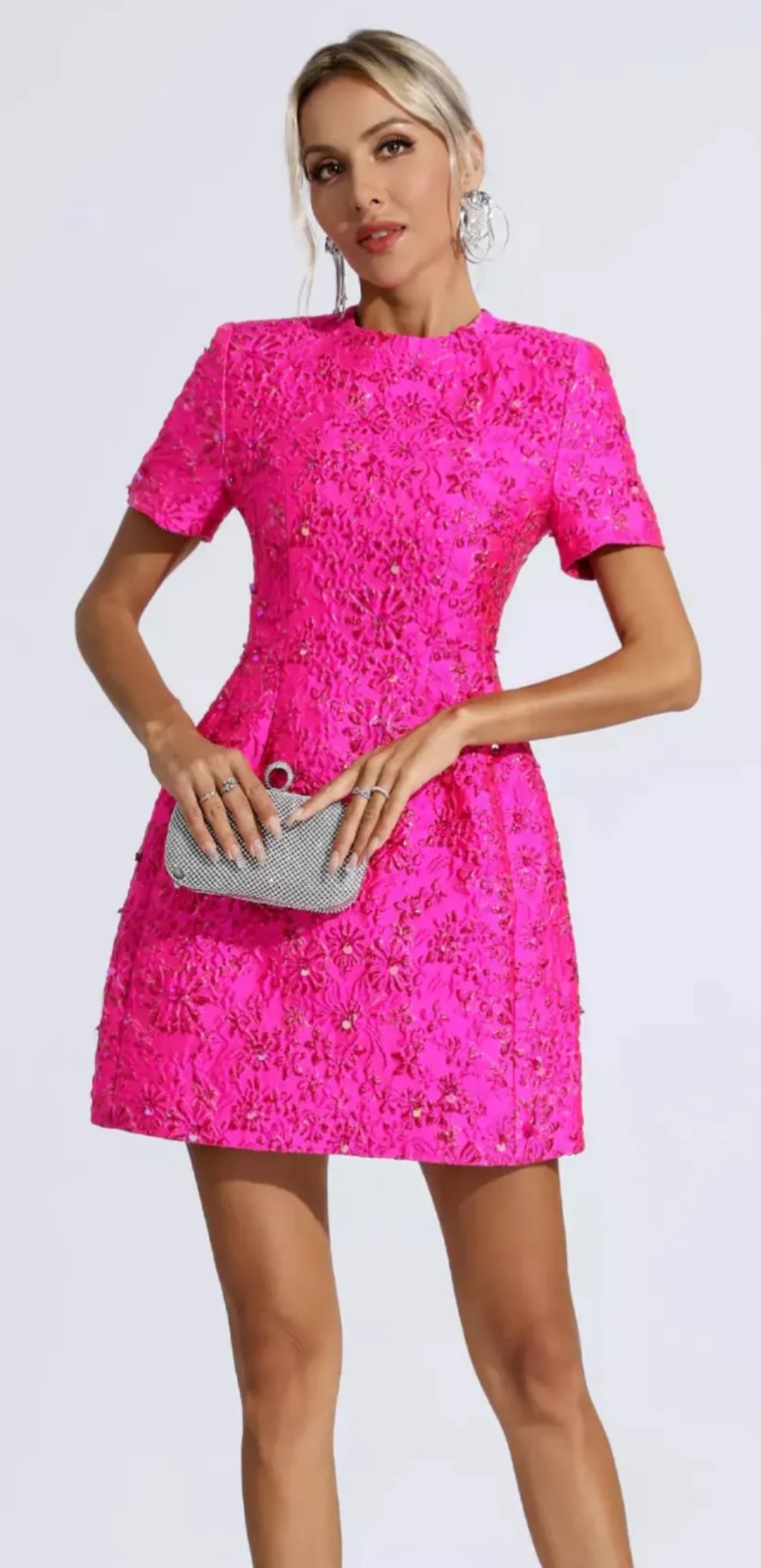 SAGE - Floral Embroidered Appliqué Dress