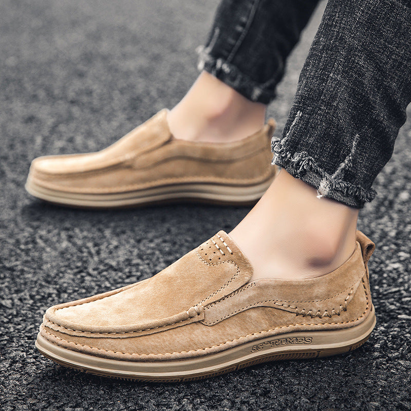 Trendy Low-top Slip-on Loafers Sewing Simple Outdoor