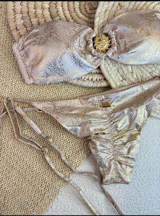 Ivory Gold Tub Top Set