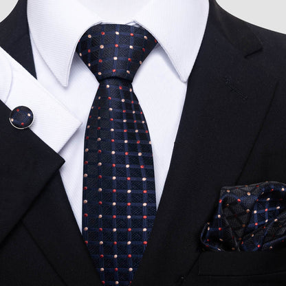 TIE - Business Fashion Square Scarf Cufflinks Set