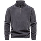 Stand-collar Zippered Sweatshirt With Fleece